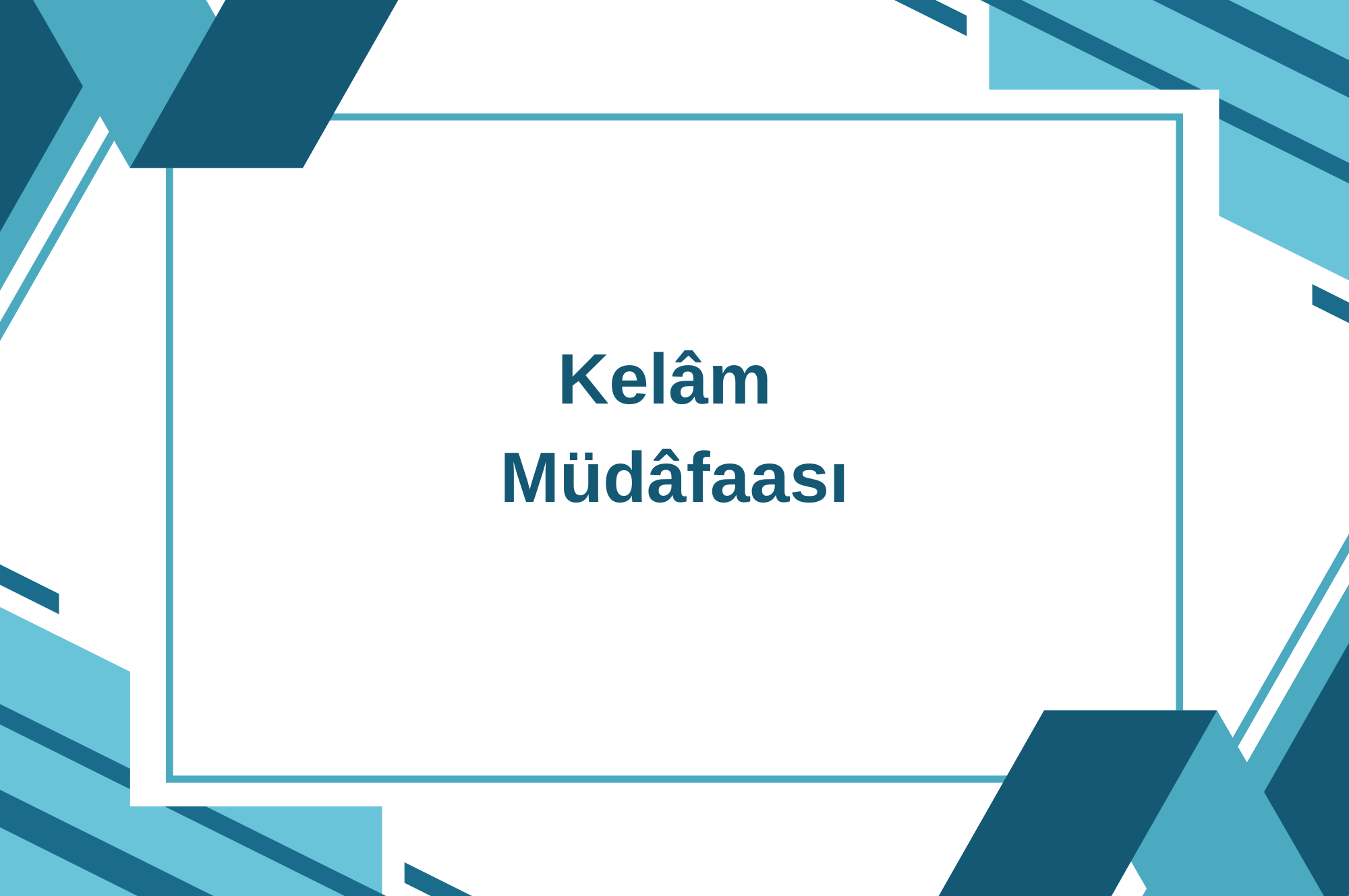 Kelâm Müdâfaası